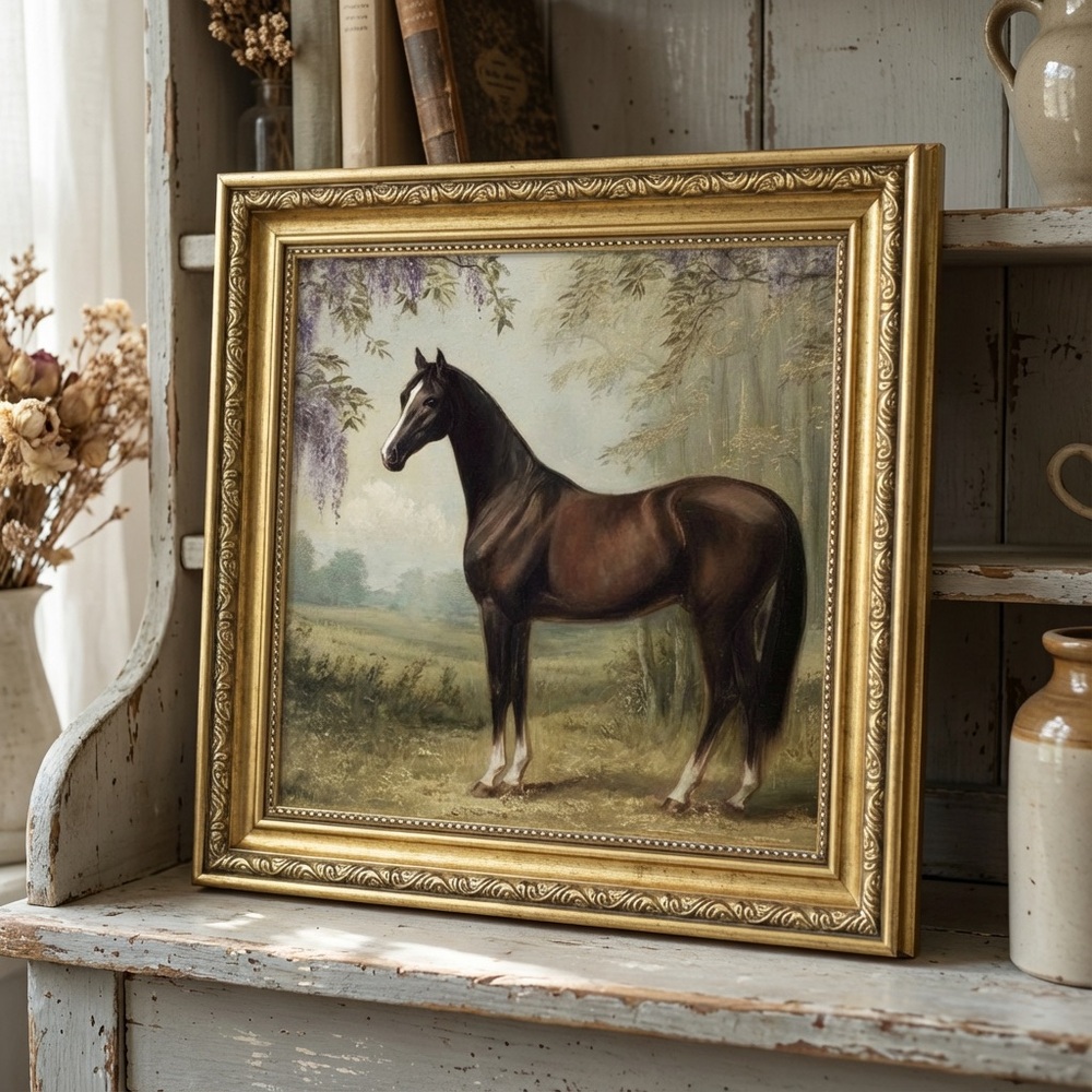 Classic Framed Equine Portrait